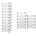 Armoire étagère rangement montage simple système enfichable 10 compartiments blanc