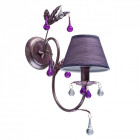 Applique murale argentée elegance 1 ampoule 48 cm