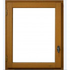 Fenêtre 1 vantail en bois exotique hauteur 75 x largeur 60 tirant droite (cotes tableau)
