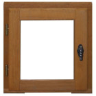 Fenêtre 1 vantail en bois exotique hauteur 45 x largeur 40 tirant gauche (cotes tableau)