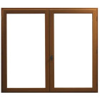 Fenêtre 2 vantaux en bois exotique hauteur 125 x largeur 140 (cotes tableau)