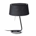 Lampe de table noire hotel 1 ampoule