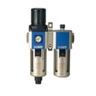 Filtre régulateur de pression + lubrifi. + mano. 0/10 bars 3/8 - FR+L3/8