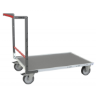 Chariot FLATPACK™ dossier fixe 1200 x 800 mm plateau tôle roues TPE 400 kg - 804723340