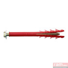 FIXATION CHAUFFE-EAU par cheville longue avec tire-fond et rondelles soudées