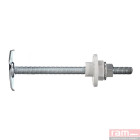 Fixation lavabo 8x140 par plaquette soudée sur tige filetée - 14280