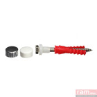 Fixation WC et bidet 6x70 - Vis tête hexagonale fendue cabochons blancs et chromes