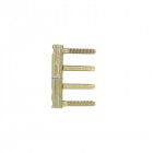 Fiche plate réglable '3d' Ø 14x82 mm acier bichromaté lot de 4