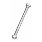 Boulon de charpente tête carrée f2 16x200 filetage 60 mm + écrou 6 pans acier zingué argent torbel - f216201