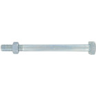 Boulon de charpente tête carrée f2 16x500 filetage 60 mm + écrou 6 pans acier zingué argent torbel - f216501
