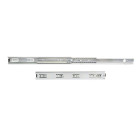 Jeu de coulisses à billes à sorties totale avec supports, hauteur 45mm, longueur 500mm, Acier, Zingué