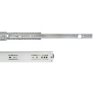 Jeu de coulisses à billes à sorties totale avec supports, hauteur 45mm, longueur 300mm, Acier, Zingué