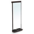 Miroir extractible pour l'intérieur de l'armoire Moka, 440, Peint en moka, Plastique et Aluminium.