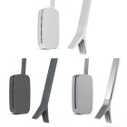 Emuca Penderie rabattable pour armoire Sling, 600 - 830, Plastique blanc, Acier et Plastique