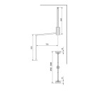 Penderie rabattable pour armoire Hang, 450 - 600, Chromé, Acier et Plastique.