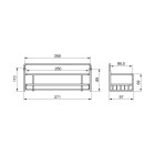 Lot de 3 supports à épices pour meubles de cuisine Supra, Acier, Chrome