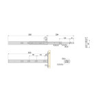 Lot de 5 jeux de coulisses pour tiroirs, roulement à billes, hauteur 45mm, profondeur 600mm, à sortie totale, avec push, fermeture amortie, zingué