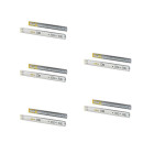 Lot de 5 jeux de coulisses pour tiroirs, roulement à billes, hauteur 45mm, profondeur 600mm, à sortie totale, avec push, fermeture amortie, zingué