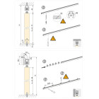 Kit de Railway Système coulissantes pour portes coulissantes en bois avec fermeture souple, 80kg, Aluminium, Anodisé mat