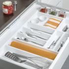 range-couverts Optima Vertex/Concept, profondeur 500mm, plateau 16mm, module 800mm, Plastique, Blanc