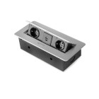 Multiconnecteur Atom 26 Lite pour bureau, 225x111mm, Peint en aluminium, Zamak et Acier et Plastique Multiconnecteur Atom 26 Lite pour bureau, 225x111mm, Peint en aluminium, Zamak et Acier et Plastique