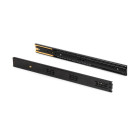 Lot de 5 jeux de Coulisses pour tiroirs, roulement à billes, hauteur 45mm, profondeur 450mm, sortie totale, fermeture amortie, Noir