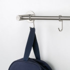 Support adhésif pour cuisine avec 5 crochets Supra, acier inoxydable