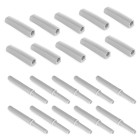 Lot de 10 serrures de porte à visser dans le meuble avec réglage Push Lite, longueur 80mm, Amortisseur, Plastique, Gris