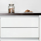 Kit de 2 profils centraux Gola pour meubles de cuisine, longueur 2,35m, avec accessoires, Aluminium, Anodisé mat