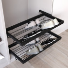 Kit porte-chaussures métallique  Hack pour armoires - Gris - Dimensions et couleurs aux choix