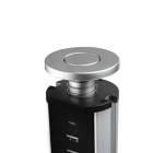 Multiconnecteur élevable Vertikal A+C, EU, Peint en aluminium, Plastique et Aluminium