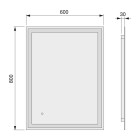 Miroir de salle de bain Heracles avec éclairage LED frontal et décoratif (AC 230V 50Hz), 34 W, Plastique et Verre