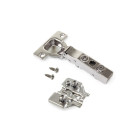 Lot de 20 charnières droites X92 avec fermeture amortie et embases de montage mixtes, Diamètre 5x9.5mm, Hauteur 0, Acier, Nickelé