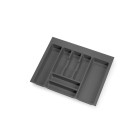 Range-couverts Optima pour tiroir universel, module 600mm, Plastique, Gris antracite