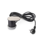 Multiconnecteur Vertikal Flat 60, diamètre 60mm, 1 x prise Schuko, 1 x USB Type A, 1 x USB Type C, Acier et Plastique, Acier inoxydable Multiconnecteur Vertikal Flat 60, diamètre 60mm, 1 x prise Schuko, 1 x USB Type A, 1 x USB Type C, Acier et Plastique, Acier inoxydable