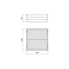 Tiroir en fil métallique pour armoires et dressings Quartz - 540mm