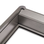 Rack avec glissières à extension totale et à fermeture douce pour accessoires d'armoire Quartz, Aluminium et plastique, Titane - Dimensions aux choix