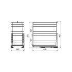 Chariot coulissant Supra avec fixation inférieure à fermeture amortie, module 300mm, acier, chromé