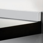 Lot de 2 profils d'étanchéité rectangulaires pour cuisine Miniline avec accessoires d'installation, 2 profils longueur 2.35m, Plastique, Anodisé satiné