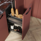 Chariot extractible avec paniers et panier à pain Harmony avec fermeture à amortie, Module largeur 300mm hauteur 700mm, Acier et Bois, Gris anthracite Chariot extractible avec paniers et panier à pain Harmony avec fermeture à amortie, Module largeur 300mm hauteur 700mm, Acier et Bois, Gris anthracite