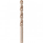 Foret hélicoïdal avec queue cylindrique courte, en acier à coupe rapide à 5 % de cobalt, type Ti, DIN 338, surface sans revêtement, Ø h8 : 6,10 mm