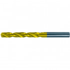 Foret hélicoïdal avec queue cylindrique, en acier à coupe rapide, type N, DIN 338, surface avec revêtement TiN, Ø h8 : 1,00 mm, Long. totale 34 mm