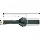 Foret plein pour plaquettes à arrosage central, Ø d : 49,0 mm, Dimensions l1 149 mm, Dimensions l2 184 mm, Dimensions l : 252 mm, Ø queue h 6 : 40 mm