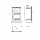 Fm four à bois encastrable hli-100 11kw avec porte en fonte