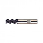 Fraise longue, 3 dents, 45°, en carbure monobloc, recouverte de TiAIN, Ø d1 - h10 : 4,0 mm, Long. totale l1 57 mm, Long. coupe l2 8 mm
