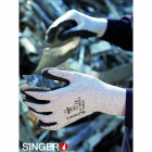 Gant anti coupure singer tricot enduit latex latex taille 10 protection niveau 5 dos aere