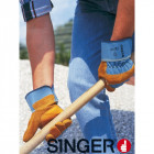 Gant manutention lourde singer  taille 10 cuir croute de bovin paume renforcée