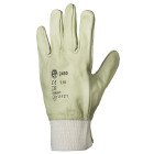 Gants de travail cuir hydrofuge et oléofuge eurotechnique 2460 avec protège artère (lot de 10 paires) - Taille au choix