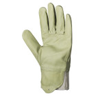 Gants de travail cuir hydrofuge et oléofuge eurotechnique 2460 avec protège artère (lot de 10 paires) - Taille au choix