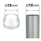 Gpi - 8 embouts caoutchouc transparent ø 18 ( livraison gratuite )